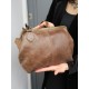 Layla Zipped Clip Lock Handbag Brown